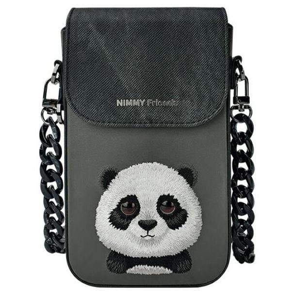 NIMMY torebka na telefon BIG EYED PET 2.0 Panda czarna