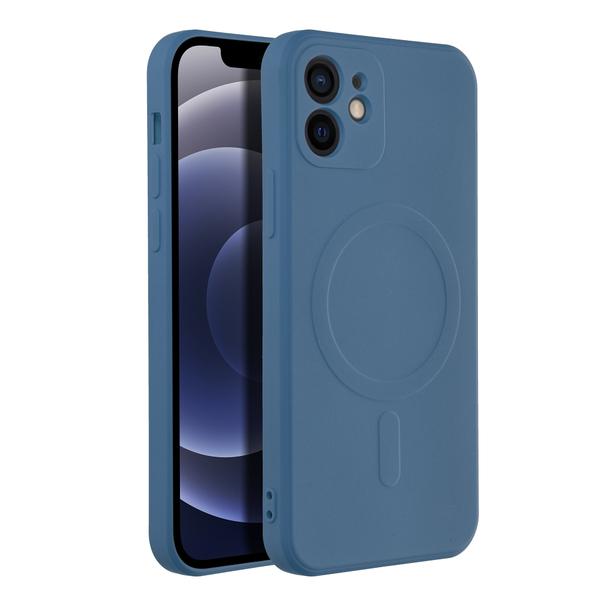 Futerał do iPhone 12 Silicone Mag Cover zgodny z MagSafe niebieski