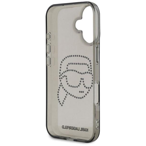 KARL LAGERFELD futerał do IPHONE 16 Pro  KLHCP16LHKHDCELK (IML Rhinestones S K Head) czarny