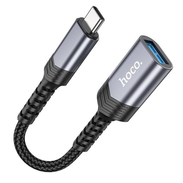 Adapter OTG USB C do USB A Hoco 4A UA24 czarny