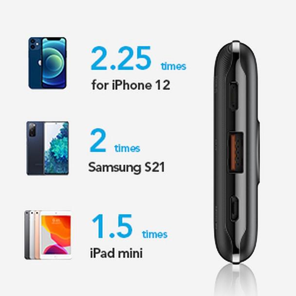 Powerbank Veger S11 (W1140) PD QC3.0 2A 22,5W 10000 mAh czarny 0INT
