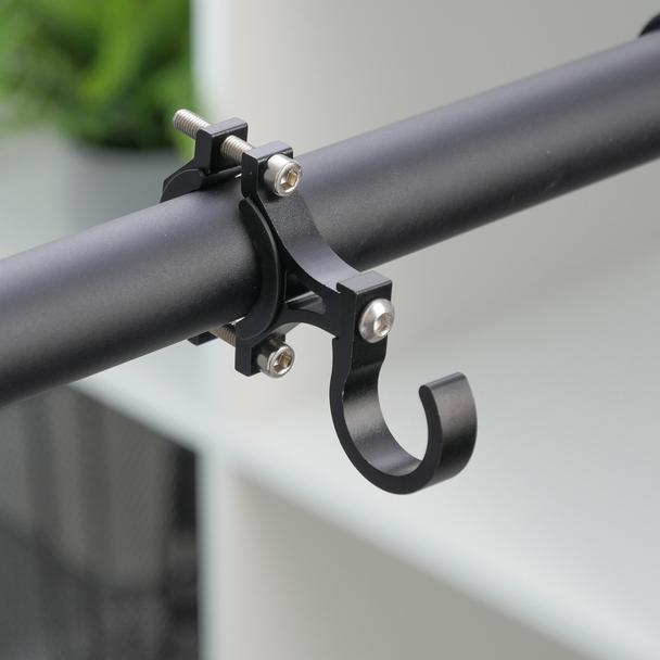 Hak uchwyt na zakupy do roweru / hulajnogi aluminiowy  FS366-004 czarny