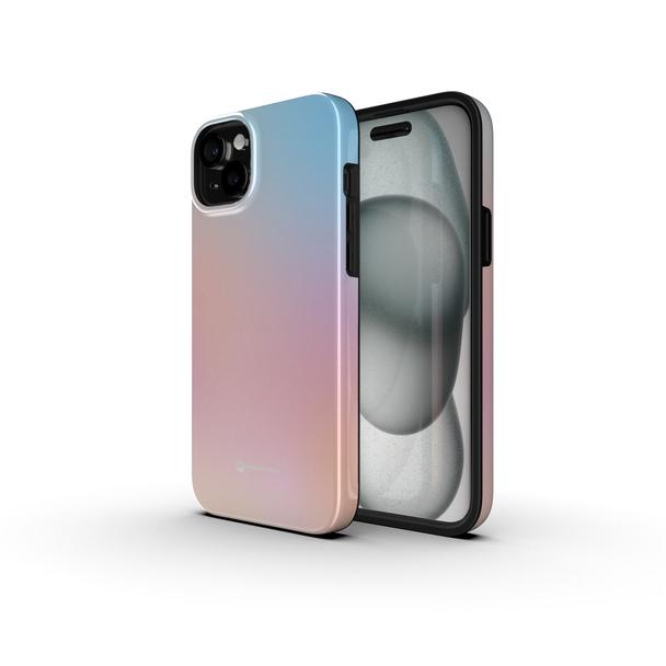 Etui na iPhone 15 Forcell F-Protect Mirage zgodny z MagSafe Military Drop-Test pinky blue