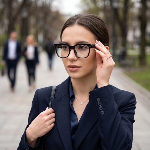 Inteligentne okulary AI z muzyką i nagrywaniem szkła przeźroczyste TITMO G-200 czarne