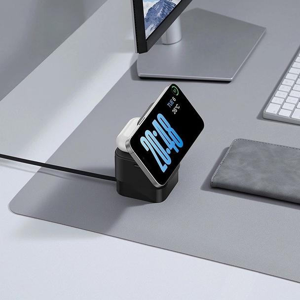 BASEUS ładowarka indukcyjna 2w1 kompatybilna z MagSafe 3A 20W BS-W531 czarna