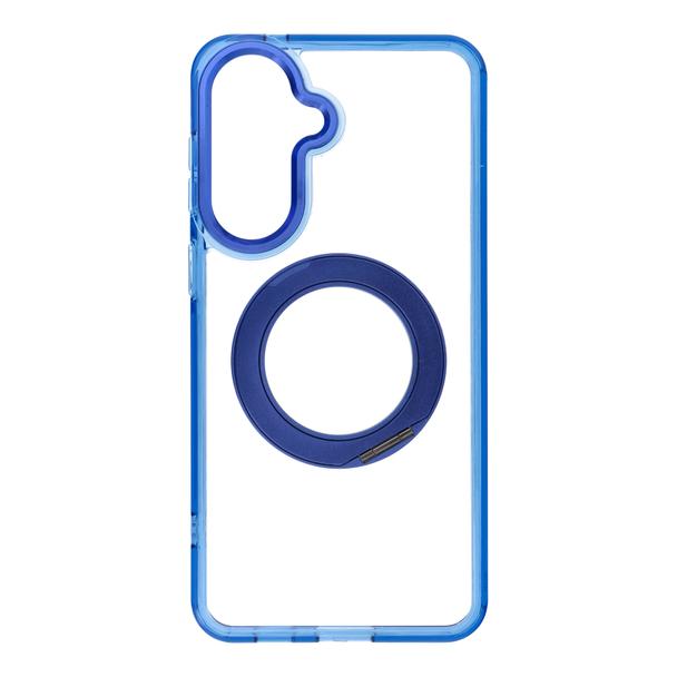 Etui na Samsung A57 Frame Circle Stand zgodne z MagSafe granatowe