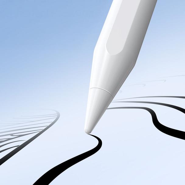 DUX DUCIS rysik STYLUS SP-06 do iPada z ładowaniem bezprzewodowym i wyświetlaczem biały