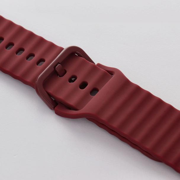 Pasek do zegarka 22 mm Titmo Strap S3 silicone burgundowy