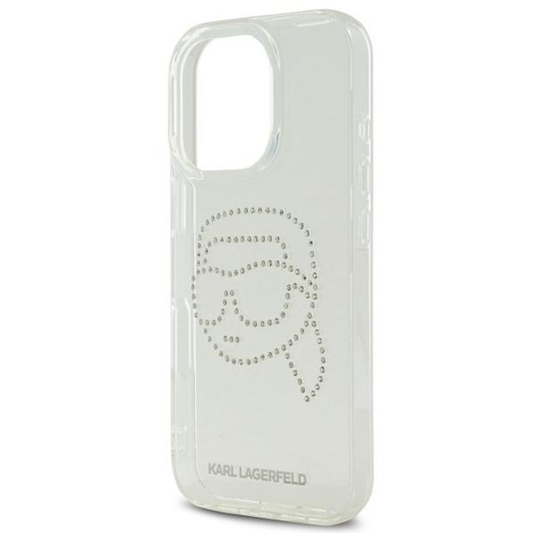 KARL LAGERFELD futerał do IPHONE 16 Pro KLHCP16LHKHDCELT (IML Rhinestones K Head) transparent