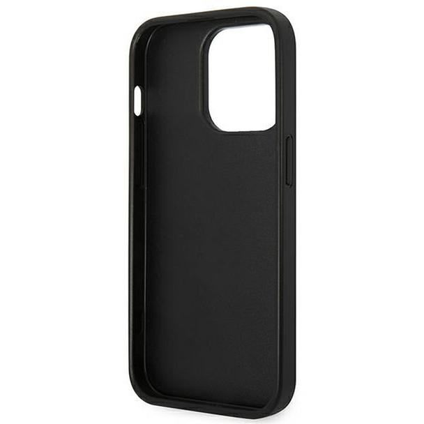KARL LAGERFELD futerał do IPHONE 14 Pro KLHCP14LSAPKHK (Saffiano With Karl Head Patch) czarny
