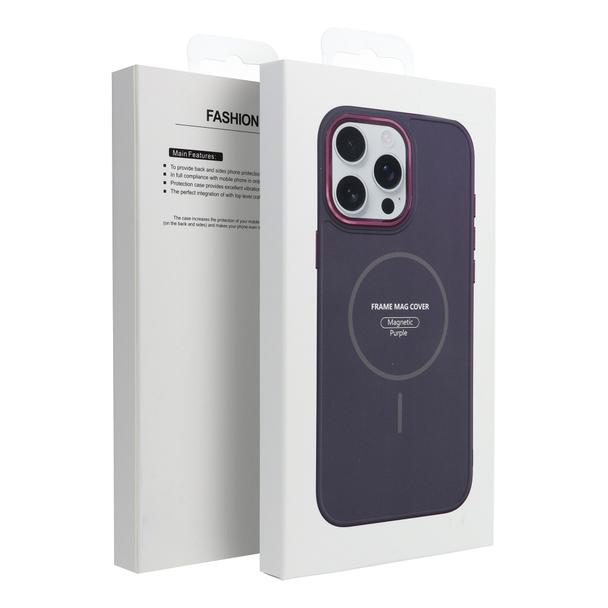 Futerał do iPhone 14 Frame Mag Cover zgodny z MagSafe fioletowy