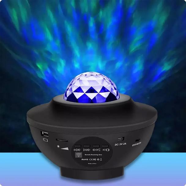 Lampka nocna projektor gwiazd G493 czarna