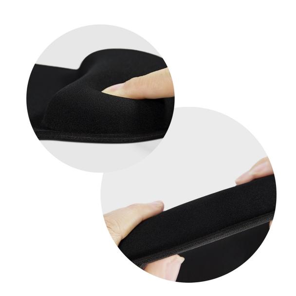 Podkładka pod mysz i nadgarstek ergonomiczna 250 x 230 x 25 mm czarna