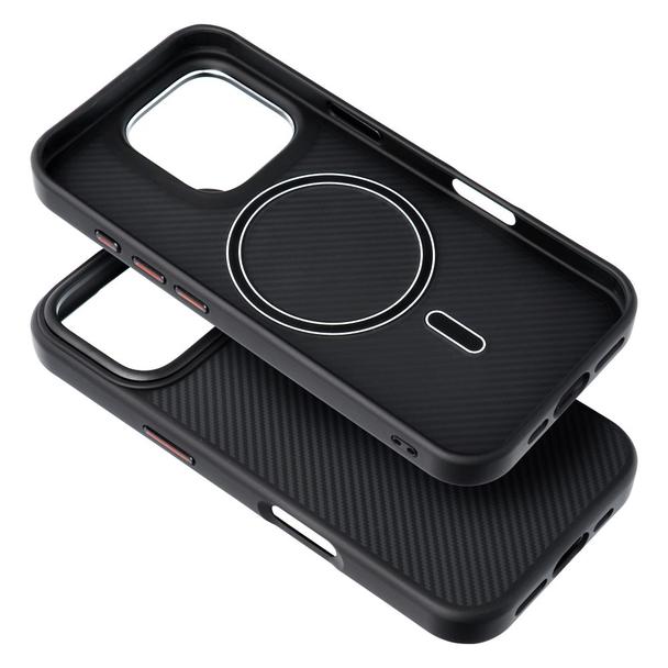 Etui na iPhone 16 PRO Carbon Elite Mag Cover zgodny z MagSafe czarny