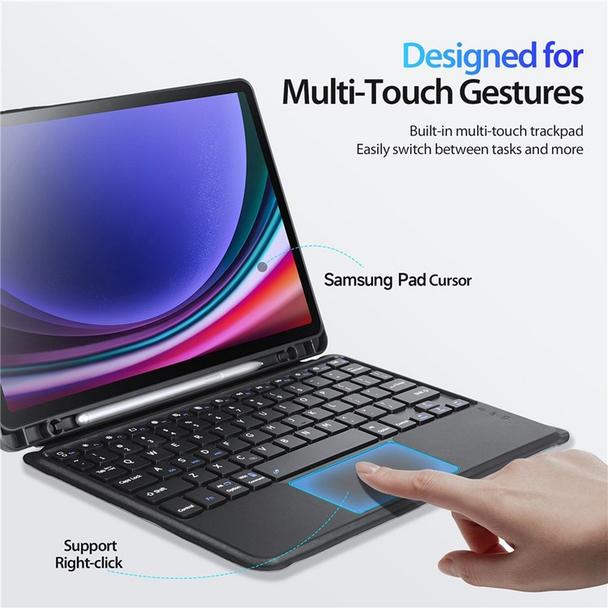 DUX DUCIS etui DK składane z klawiaturą bezprzewodową do SAMSUNG Tab S9/S9FE/S10FE czarne