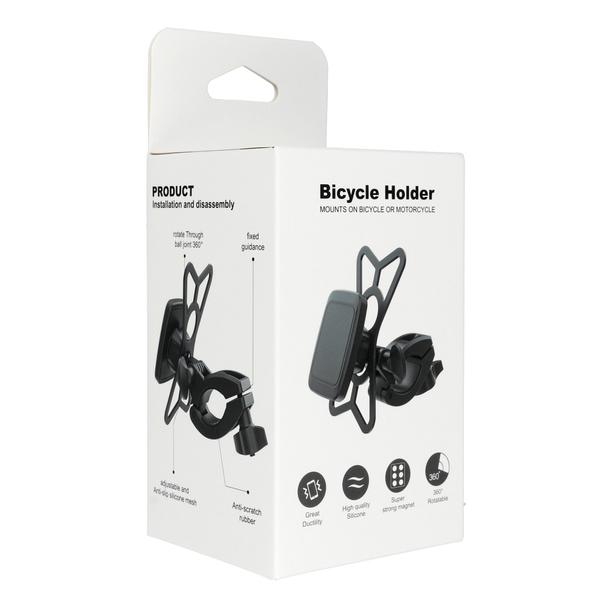 Uchwyt rowerowy PREMIUM magnetyczny na kierownicę M4S-MB3 czarny