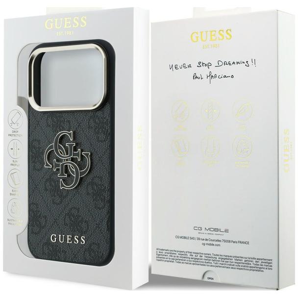 GUESS futerał do IPHONE 18 Pro / 17 Pro GUE005481 (PU FW Resin Logo) czarny