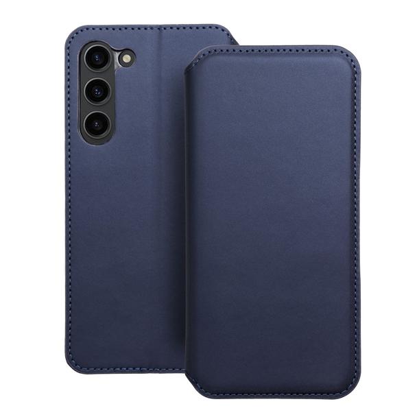 Etui z klapką na Samsung S24 PLUS Dual Pocket Book granatowe
