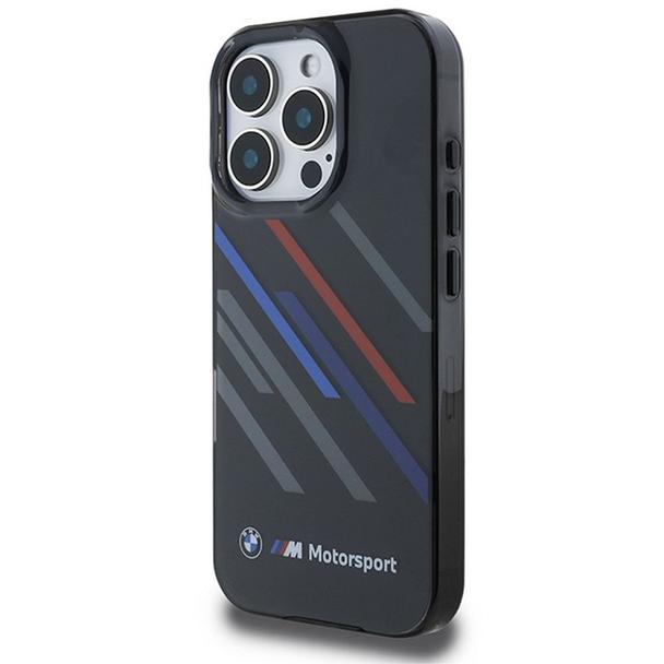 BMW futerał do IPHONE 16 Pro BMHCP16L23HTRAK (Motorsport IML Random Stripes) black