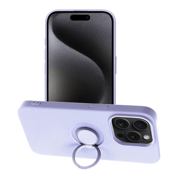 Futerał do iPhone 15 PRO Silicone Ring fioletowy