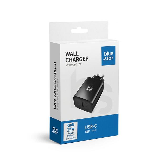 Ładowarka sieciowa do telefonu Blue Star USB C QC4.0 PD 3A 35W TFB-TC-35WPD czarna