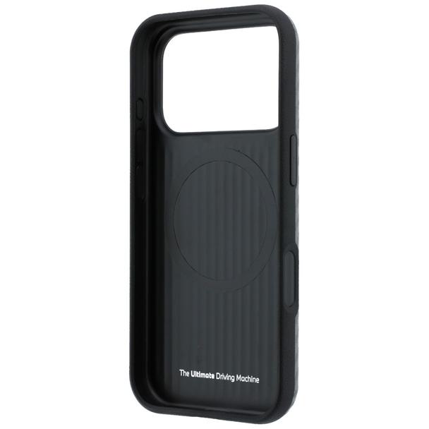 BMW futerał do IPHONE 18 Pro/17 Pro kompatybilny z MagSafe (Carbon Metal Logo) szary