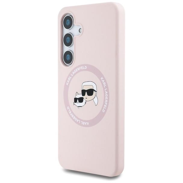 KARL LAGERFELD futerał do SAMSUNG S25 Plus KLHMS25MSKCHTCP (Magnetic Silicone Double Heads) różowy