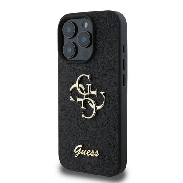 GUESS futerał do IPHONE 16 Pro GUHCP16LHG4SGK (Fixed Glitter Big 4G) czarny