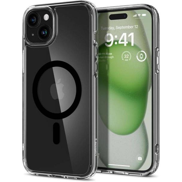 SPIGEN futerał ULTRA HYBRID MAG kompatybilny z MagSafe do IPHONE 16 black