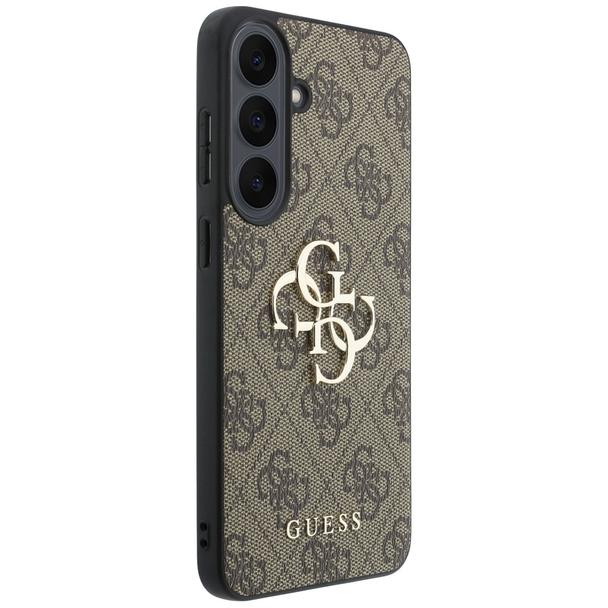 GUESS futerał do SAMSUNG S26 FE (Leather 4G Metal Logo) brązowy