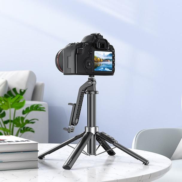 Selfie stick Hoco tripod z pilotem bezprzewodowym K21 czarny