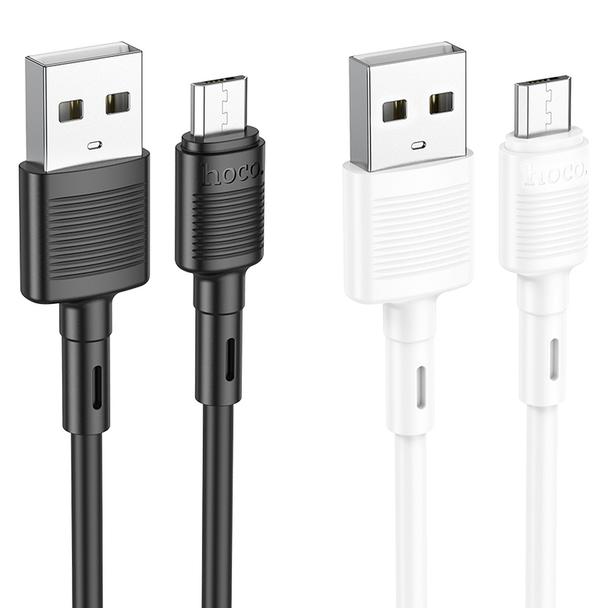 Kabel USB A do Micro USB Hoco 2,4A 1 m X83 biały
