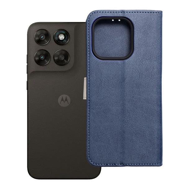 Etui z klapką na Motorola G67 / G77 Split Book granatowo-kremowe
