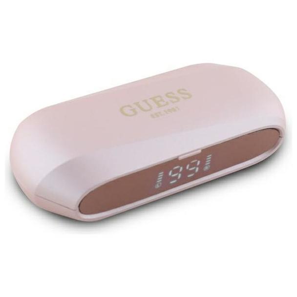 GUESS słuchawki bezprzewodowe bluetooth TWS GUTWSC2MCDSP (Elongated Metallic Classic Printed Logo) różowe