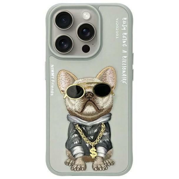 NIMMY futerał GLASSES COOL DOG do IPHONE 15 Pro szary