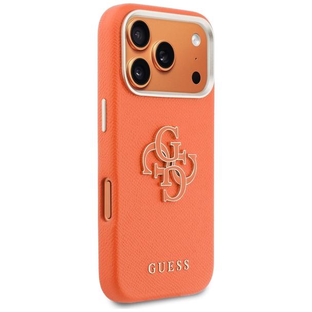 GUESS futerał do IPHONE 17 Pro GUHCP17L5PS4RGGO (PU FW Resin Logo) pomarańczowy