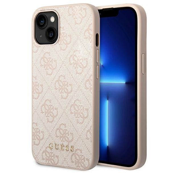 GUESS futerał do IPHONE 14 GUHCP14SG4GFPI (4G Gold Logo) różowy