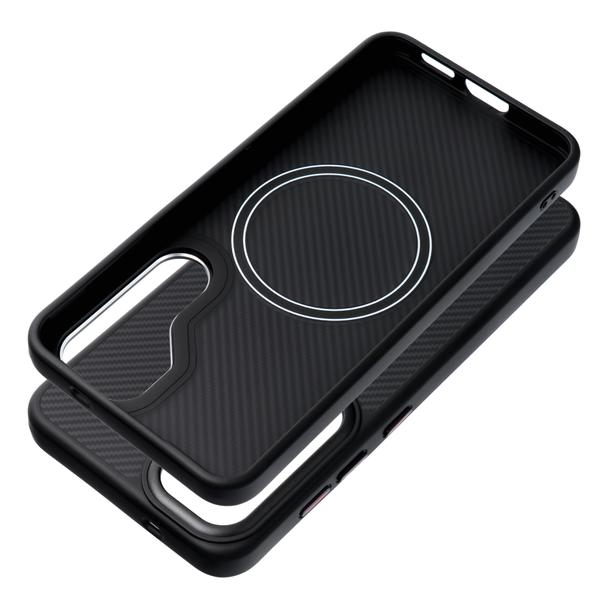 Etui na Samsung S25 Carbon Elite Mag Cover zgodny z MagSafe czarny