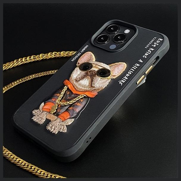 NIMMY futerał GLASSES COOL DOG do IPHONE 15 Pro Max czarny