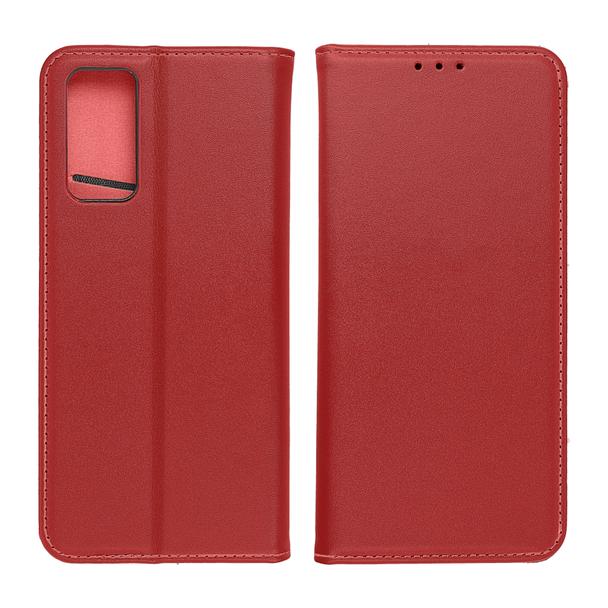 Etui z klapką na Xiaomi Redmi 17C Smart Pro Book skórzane bordowe