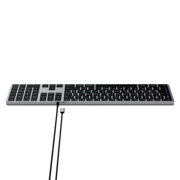 Klawiatura przewodowa USB C QWERTY Satechi Slim W3 Wired ST-UCSW3M szara