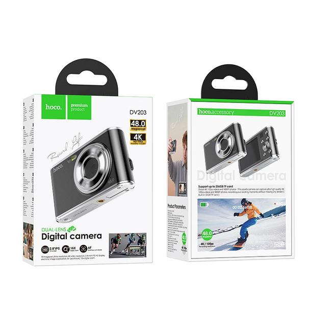 Aparat cyfrowy Hoco 13MP 2,8" 4K DV203 czarny