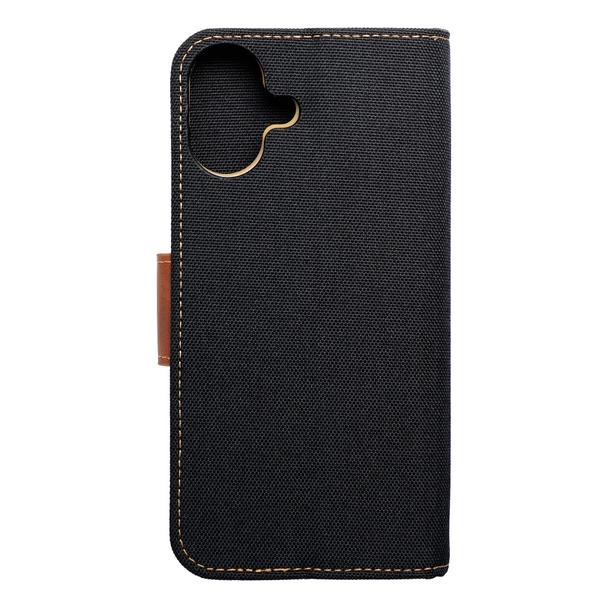 Etui z klapką na iPhone 16 PLUS Canvas Book czarne