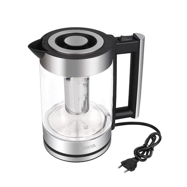 Czajnik elektryczny Hoco 1,8L HA01A szkło / stainless steel