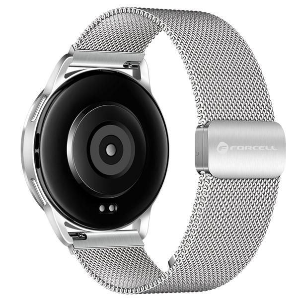 Pasek do Samsung Galaxy Watch Forcell F-Design FS11 magnetyczny stal 22 mm srebrny