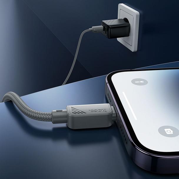 Kabel USB C do Lightning Hoco PD 27W 1 m X113 szary