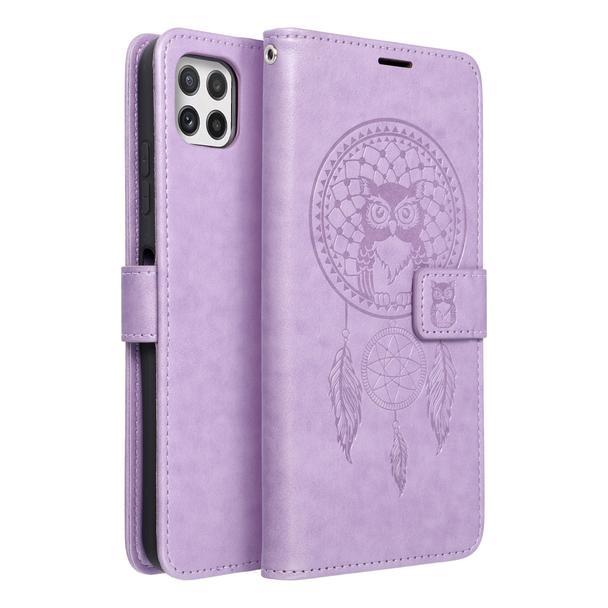 Etui z klapką na Samsung A22 5G Mezzo Book łapacz snów fioletowe