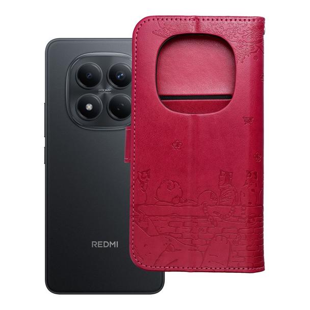 Etui z klapką na Redmi NOTE 15 PRO PLUS 5G Mezzo Book koty czerwone