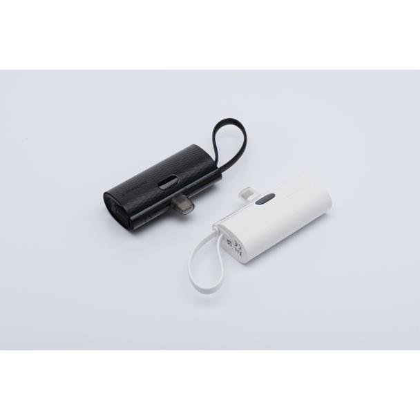 Powerbank Forcell F-Energy Power Plug F5K3 PD 20W 5000 mAh z wbudowanym złączem Lightning biały