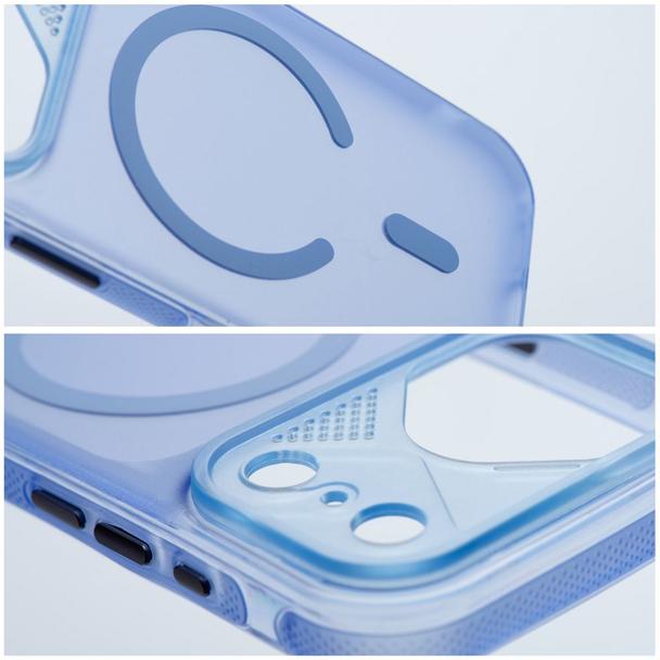 Etui na iPhone 16 PRO Aurora zgodne z MagSafe niebieskie